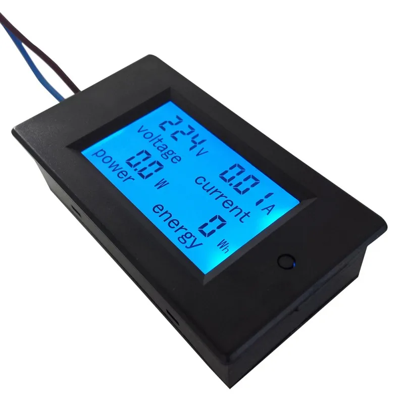 1PC AC 80-260V LCD Skaitmeninį 20A Volt Vatų Galios Matuoklis Ammeter Voltmeter Elektros Analizės Priemonės
