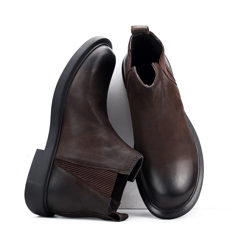 Rudens-žiemos vyrų Jojimo batai vyriški laisvalaikio nekilnojamojo odos Britų aukštos viršų batai vyrams 