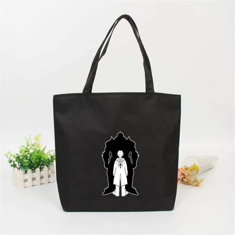 Fullmetal Alchemist anime Spausdinti Pirkinių Krepšys Moterims Drobės Pečių Maišą Moterų Didelės talpos Rankinės Nešti Shopper Bag