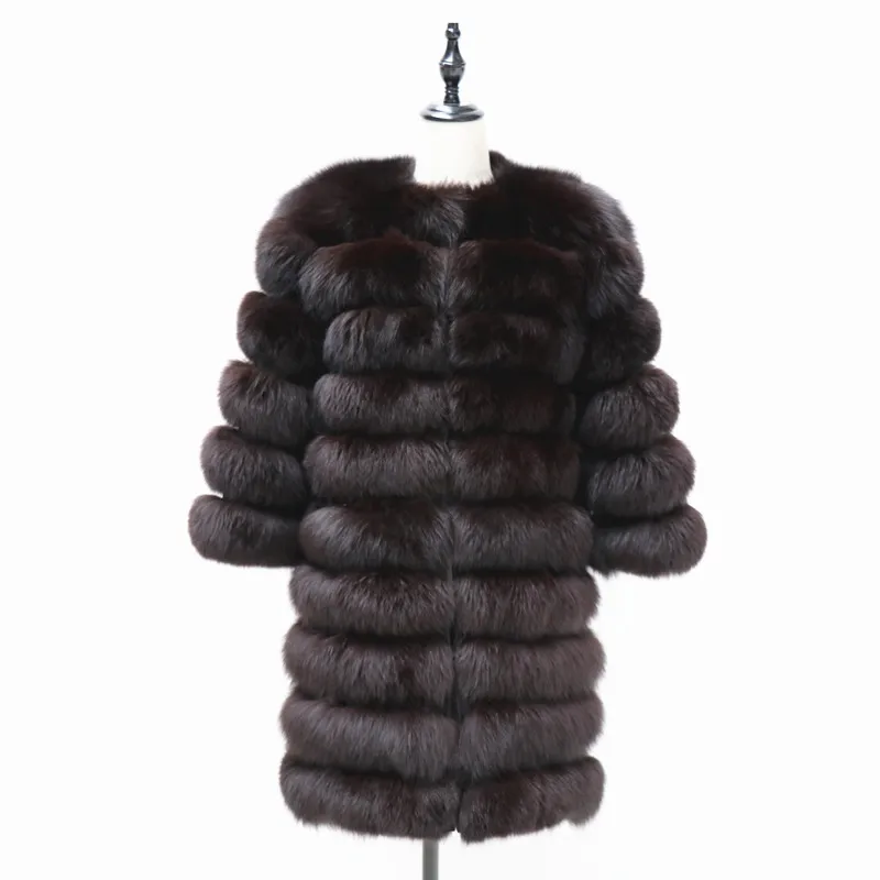 Moterų Šiltas Nekilnojamojo Lapės Kailinius, Kailis ilgo Žiemos Originali Kailio Striukė Mados Outwear Prabanga Natūralaus Lapės Kailio Paltai Mergaitėms queentina