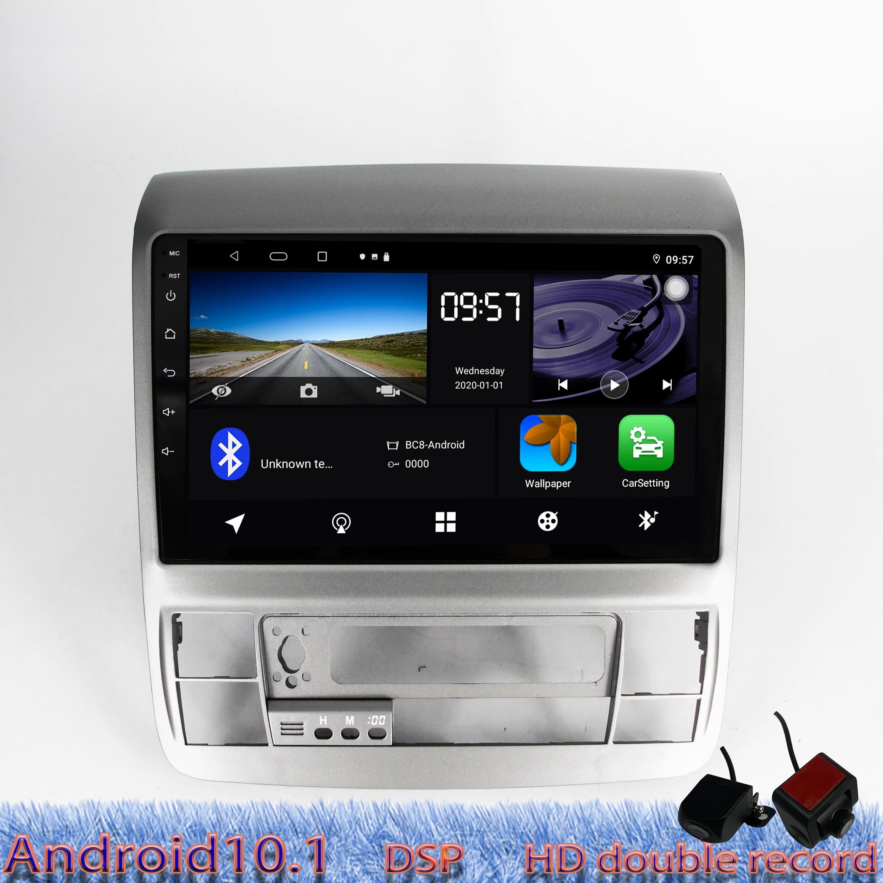 Android10.1 IPS ekranas, stereo automobilio Multimedijos Grotuvo Toyota alphard 2002-2008 Built-in DSP Priekiniai ir Galiniai HD dvigubą kamerą