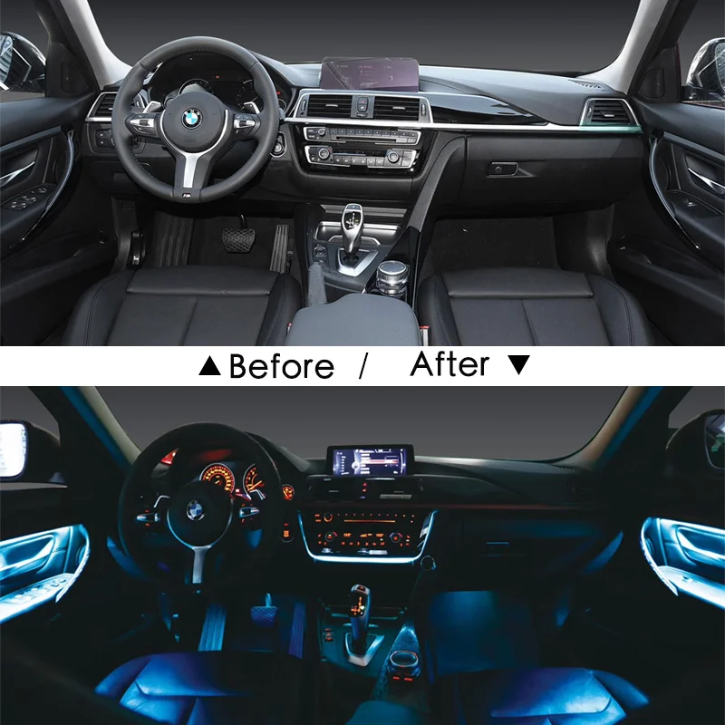 BMW 2 serijos automobilių dekoratyvinis auto aplinkos šviesos led juostelė F22/F44/F45/F46 Gran Kupė automobilių tiuningas