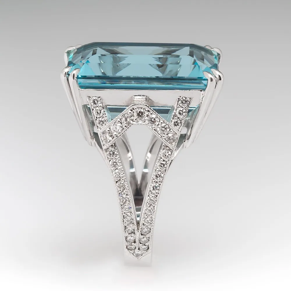 Princess square mėlyna ctystal topazas akvamarinas brangakmenių elegantiškas žiedai moterų baltojo aukso, sidabro spalvų papuošalai bague dovanos mados
