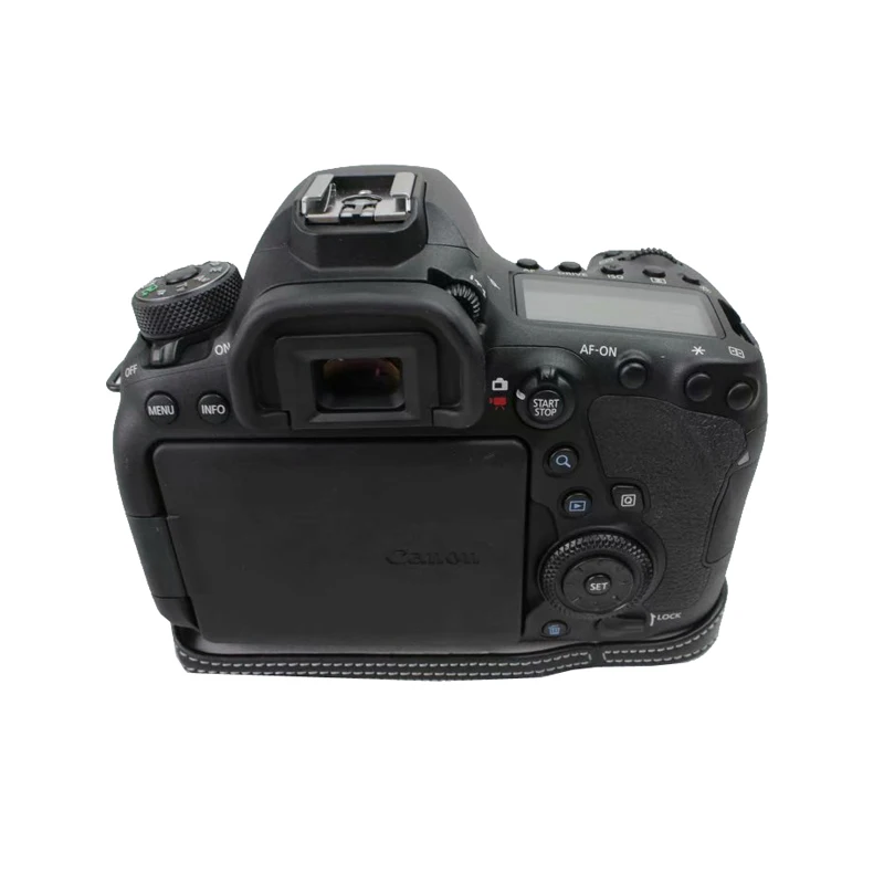 Nekilnojamojo natūralios Odos atveju krepšys Canon EOS 6D II 6D2 6D, Mark II nešiojamų fotoaparato krepšys apvalkalas Su Baterija Atidarymas