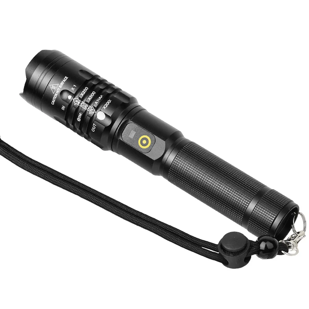 Anjoet Galingas LED Žibintuvėlis XHP50.2 Įkraunamas Žibintuvėlis šviesos USB Zoom Žibintas Camping Medžioklės Lempos savigynos Naudoti 18650