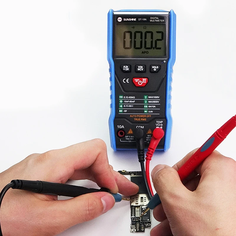 Mini Skaitmeninis Multimetras Mobiliųjų Telefonų Remontas AC DC Ammeter Voltmeter Atsparumas Temperatūrai matuoti Ohm Bandymu Įrankį, su Šviesos