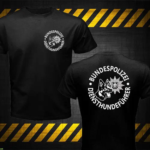 Vokietijoje Policijos Šuo K9 Bundespolizei Šuo Prižiūrėtojas Vokiečių Aviganis Naujas Vyrų Marškinėliai Mados Populiarus Stilius Žmogus T-Shirt Dizainas Marškinėliai