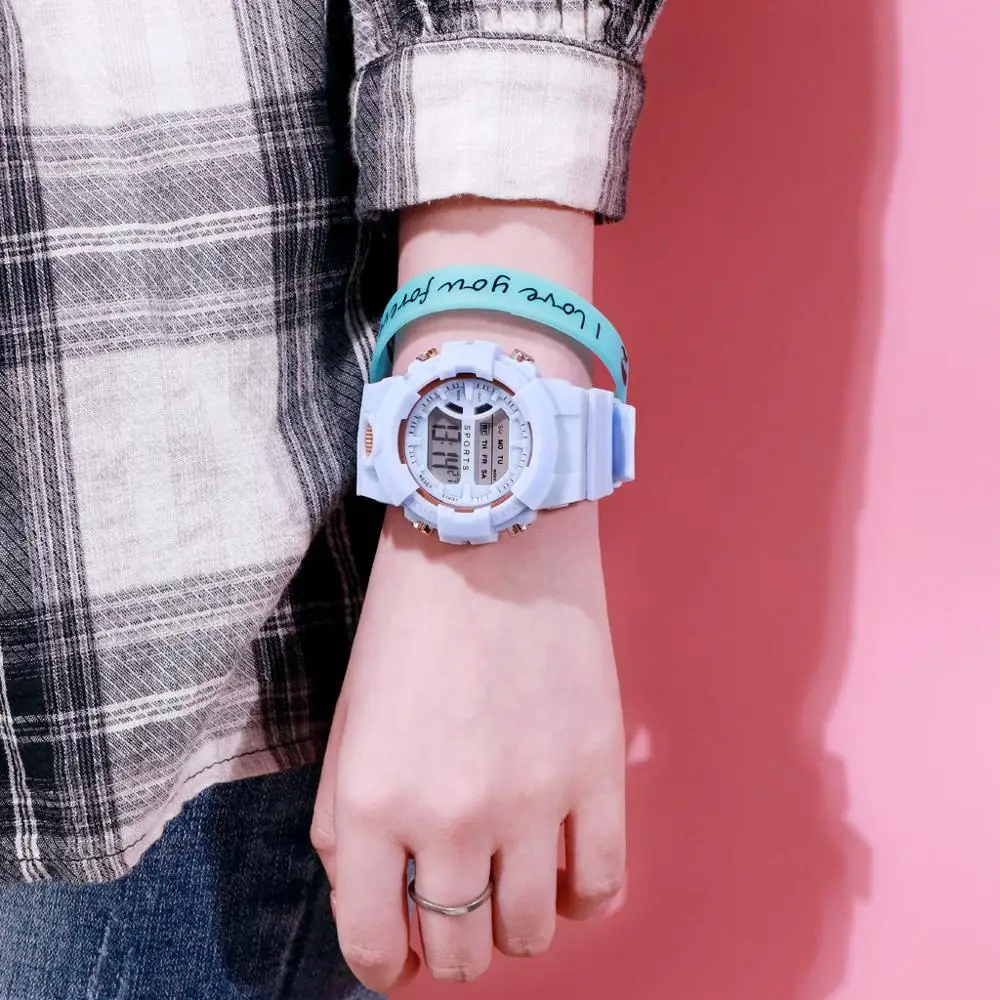Karinės Vaikams, Sporto Laikrodžiai Vandeniui Elektroninis Laikrodis Vaikams Skaitmeninis LED Laikrodis Berniukų, Mergaičių zegarek dla dzieci