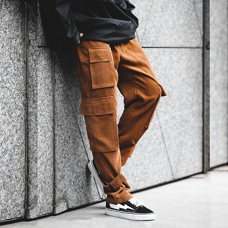 2020 m. Derliaus Žmogus Kelnes Naujos Streetwear Poilsiu Hip-Hop Laisvas Kelnes Vyrams Aukštosios Gatvės Mados Multi-pocket Ziajać Vyrų Sweatpants
