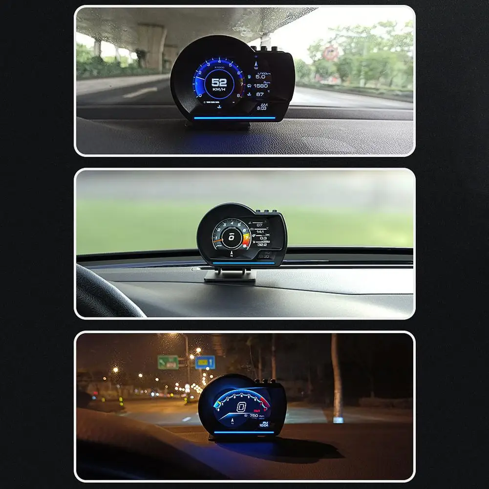 2020 Automobilių HUD OBD Diagnostikos Skaitytuvas GPS Smart Head Up Display Greičio kontrolė 9 Sąsaja Skaitmeninis Matuoklis Matuoklis Turbo Stabdžių Bandymo