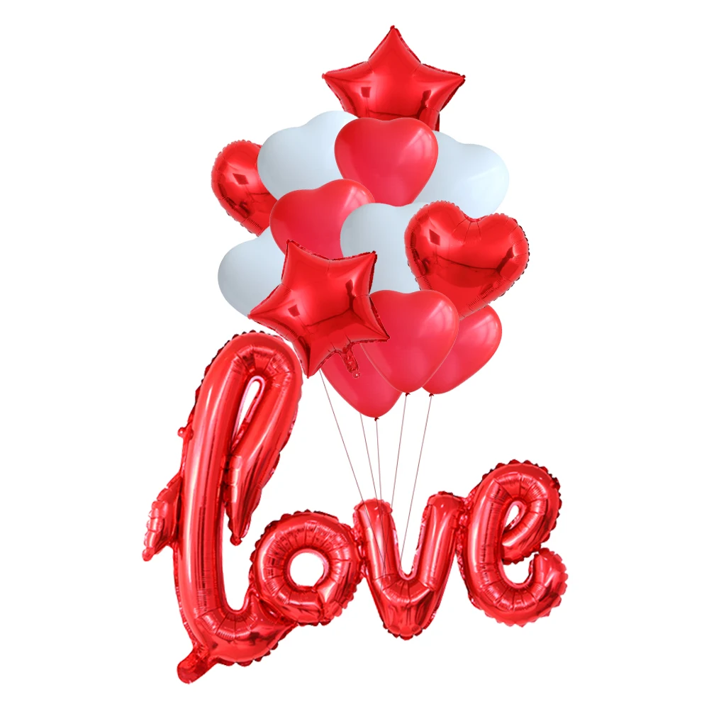 1set Meilės Balionai Širdies Oro Helio Balionas Romantiškas Valentino Diena, Jubiliejus, Vestuves Apdailos Prekių Balionu