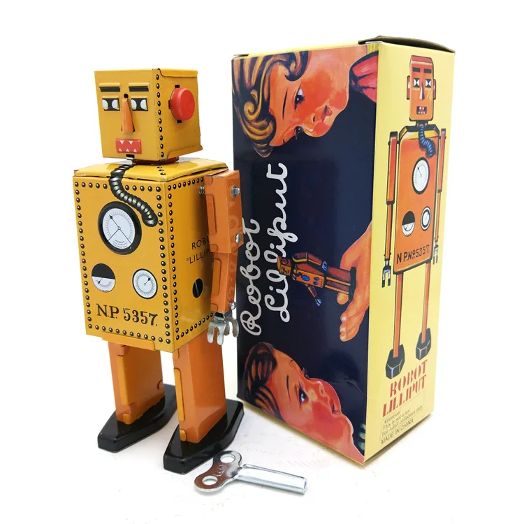 Derliaus Vaikų Žaislai Alavo Robotai Vėjo iki Žaislai, Namų Kolekciją Retro Amatų MS397 Lilliput Tintoy