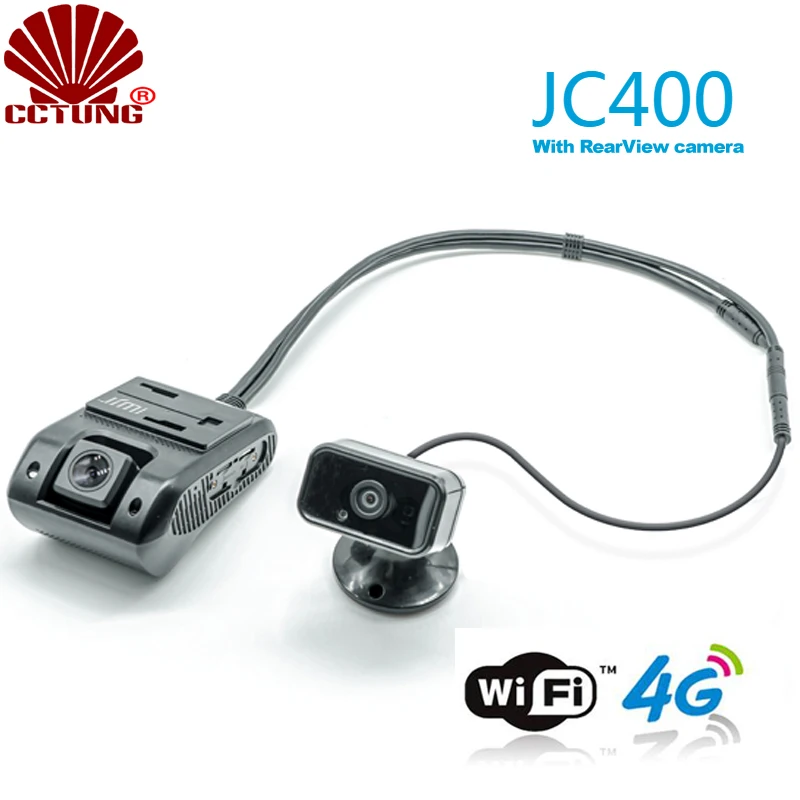 JC400 4G Smart AiVision Dashcam su Priekyje & galinio vaizdo Dual 1080P Vaizdo Stebėjimo GPS Sekimo & SOS Signalą, Mobile APP