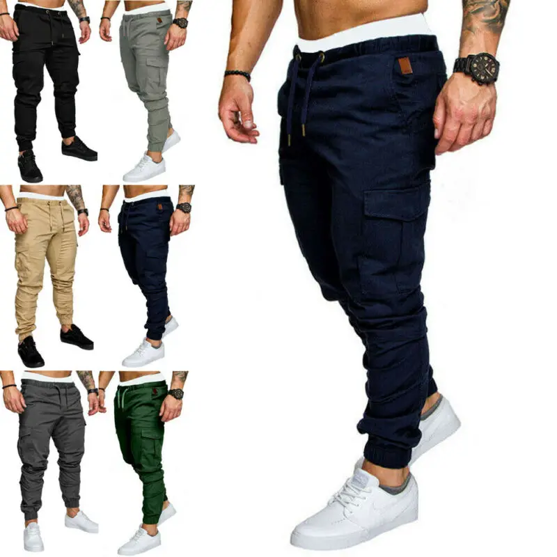Mados Vyrų Krovinių Kelnės Darbo Drabužių Streetwear Poilsiu Hip-Hop Sweatpants Atsitiktinis Kvėpuojantis Prekės Vyriškos Kelnės Haremo Kelnės