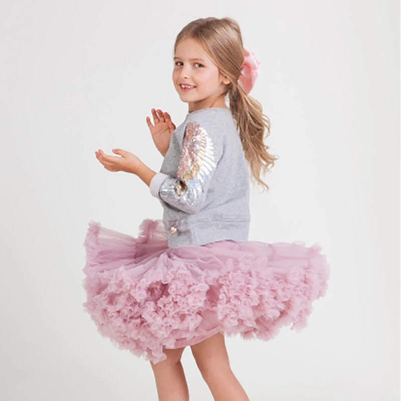 Tutu Sijonas Purus Vaikų Baleto Sijonai Šalies Šokių Princesė Mergina Tiulio Drabužių Mados Cheerleader Dovanos Vaikams