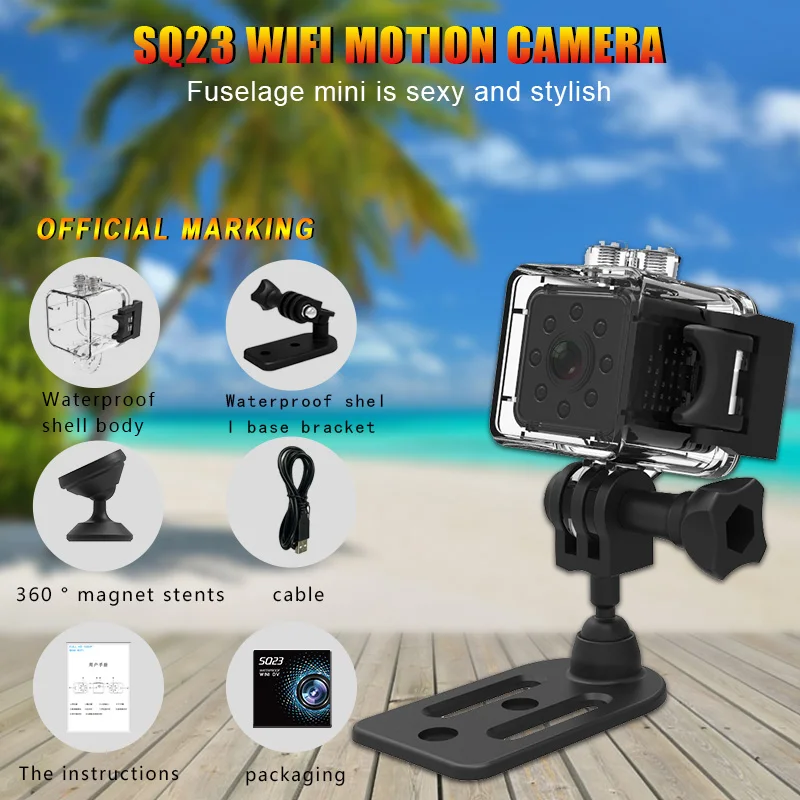 Upgrad Versija SQ23 IP Kamera HD WIFI Mažas Mini Kamera, Kamera 1080P Vaizdo Jutiklis Naktinio Matymo vaizdo Kamera Micro Kameros, DVR Pasiūlymą