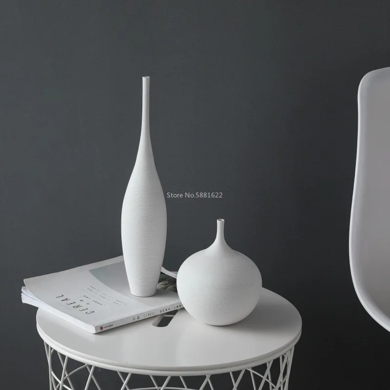 Modernus Minimalistinis Rankų Darbo Meno, Dzeno Juoda Balta Keramikos Vazos, Papuošalai Kambarį Stalo Vaza Modelį, Namų Puošybai