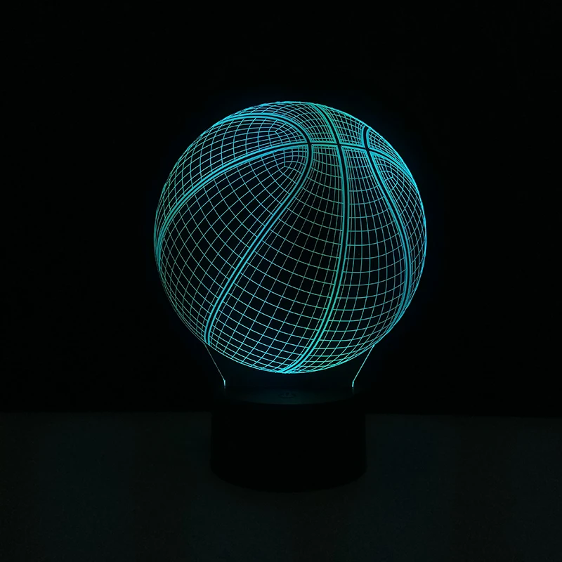 3D Naktį Šviesos Krepšinio LED Iliuzija Jutiklinis Nuotolinio 7 Spalvų ChangeTable Lempos Miegamasis naktinė lempa Gimtadienio Dovana Vaikinams Vyrams