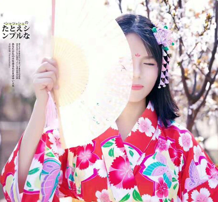Sakura Tsumami zaiku kanzashi Staigius Bell kutas Plaukų Įrašą Japonų Geiša Kimono Yukata Aksesuaras rankų darbas Papuošalai Cosplay
