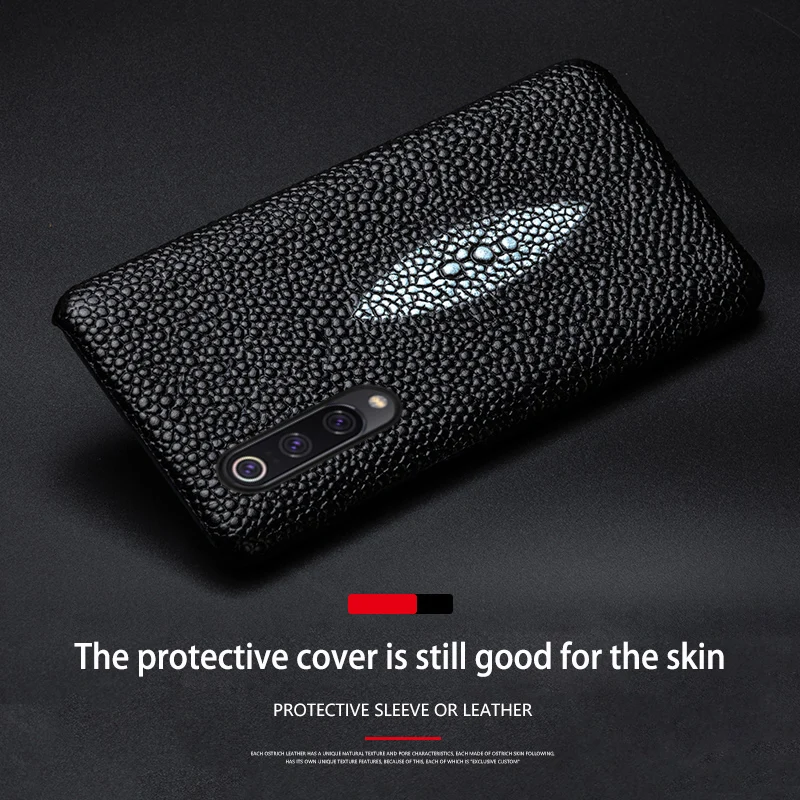 Natūralios Odos Telefoną Atveju Xiaomi 10 10T Pro 10t lite redmi k30 K30s Ultra karvės odos Pearl Žuvų Tekstūros Dangtis