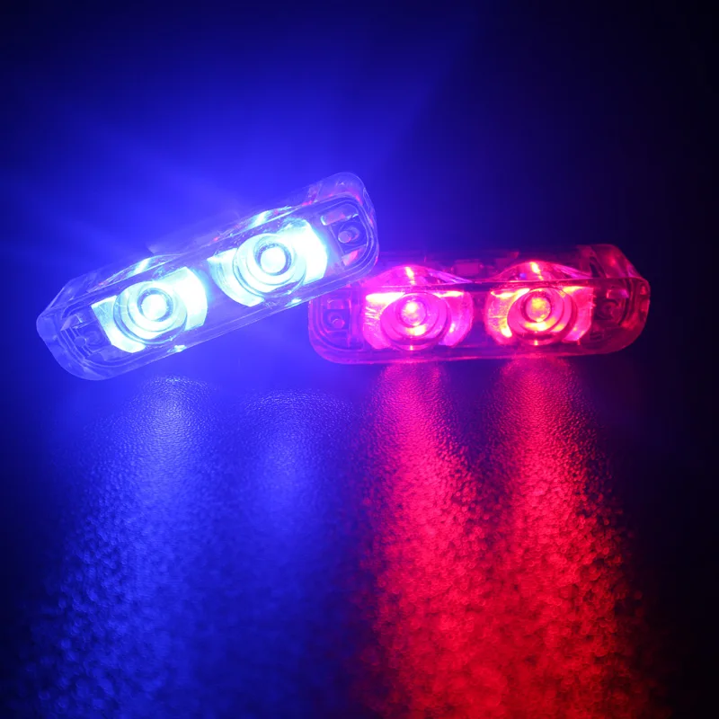 Belaidis Nuotolinio Raudona Mėlyna 8x2 Policijos Automobilį LED Blykste Avariniai Mirksėtų Automobilio Grotelių Šviesos Ultra Ryškus LED 16 AVARINIAI MIRKSĖTŲ ŽIBURIAI