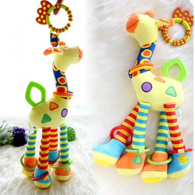Kūdikių Barškučių Mobiliųjų telefonų Kūdikiui Kabinti Kūdikių Animacinių filmų Žirafa Barška Lėlės, Žaislai Bell Kūdikių Pliušinis Žaislas Bamblys Žaislai Kalėdų Dovana