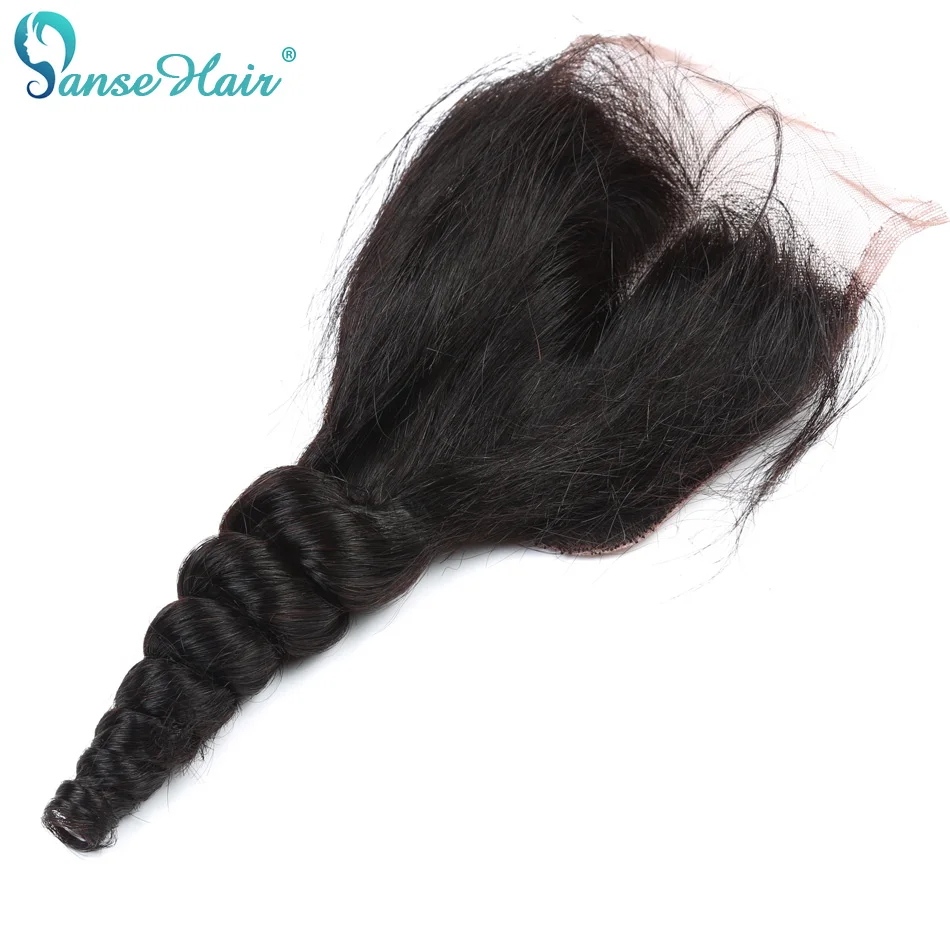 Brazilijos Plaukų Panse Plaukai Palaidi Banga Plaukų 4 Ryšulius Plaukų su Uždarymo 4X4 Individualų 8 28 Cm Žmogaus Plaukų Ne Remy