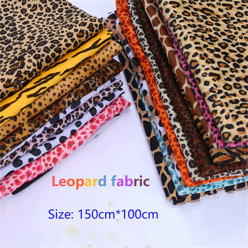 Bauda Mados Leopard Audinio 150cm*100cm Pieno Silk Cotton/Spandex Megztos medžiagos, 
