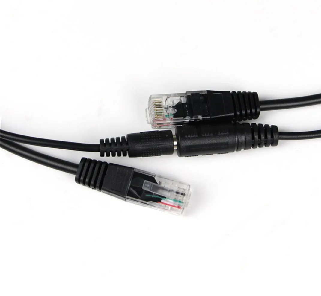 10vnt(5pairs) POE Adapteris kabelio Jungtys Pasyvus Maitinimo kabelis, Ethernet PoE Adapter RJ45 purkštukas (benzinas) + Splitter Rinkinys 12V 24V 36V