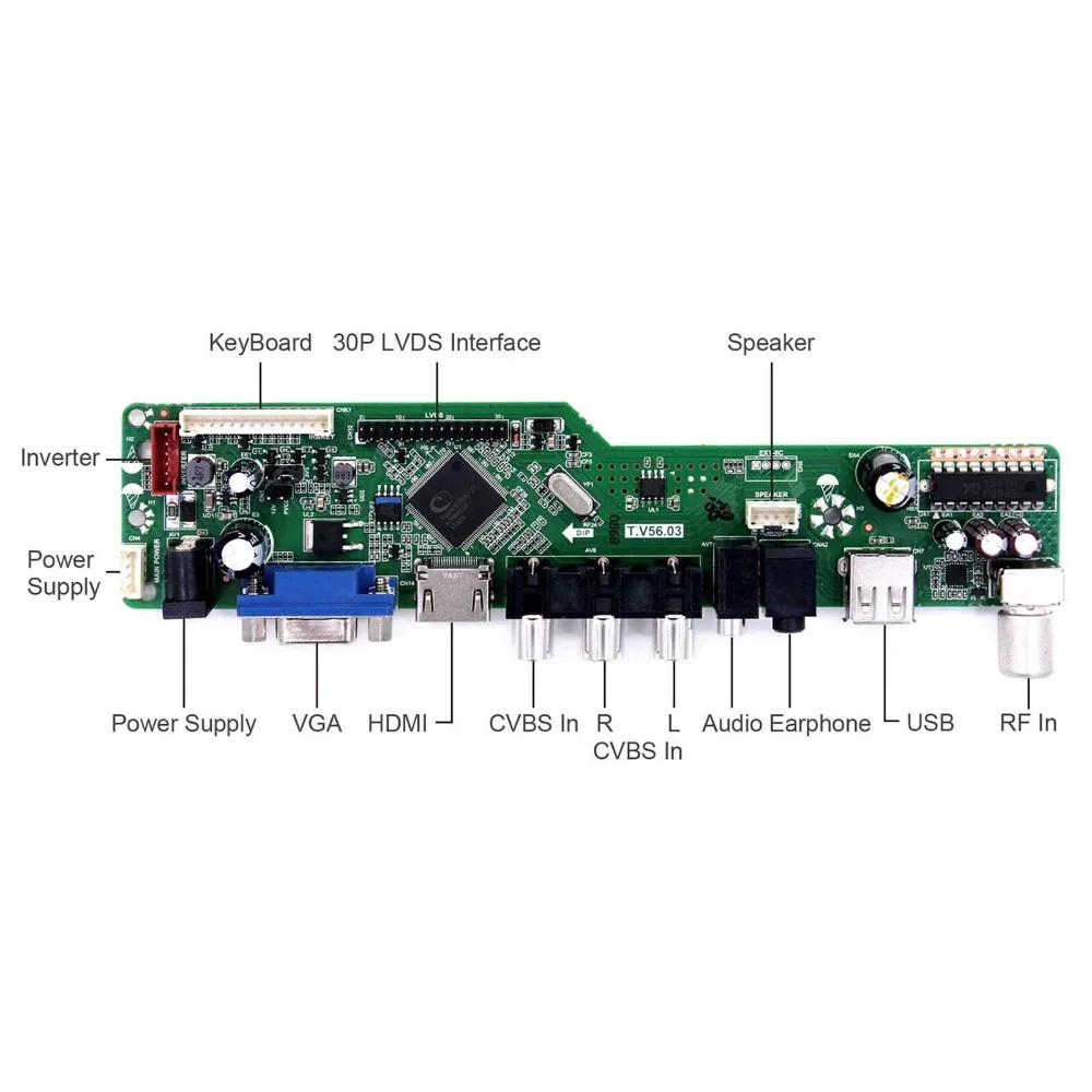 Valdiklio plokštės Rinkinys M236HGE-L20 M236HGE-L23 TV+HDMI+VGA+AV+USB LCD LED ekrano Vairuotojo Lenta