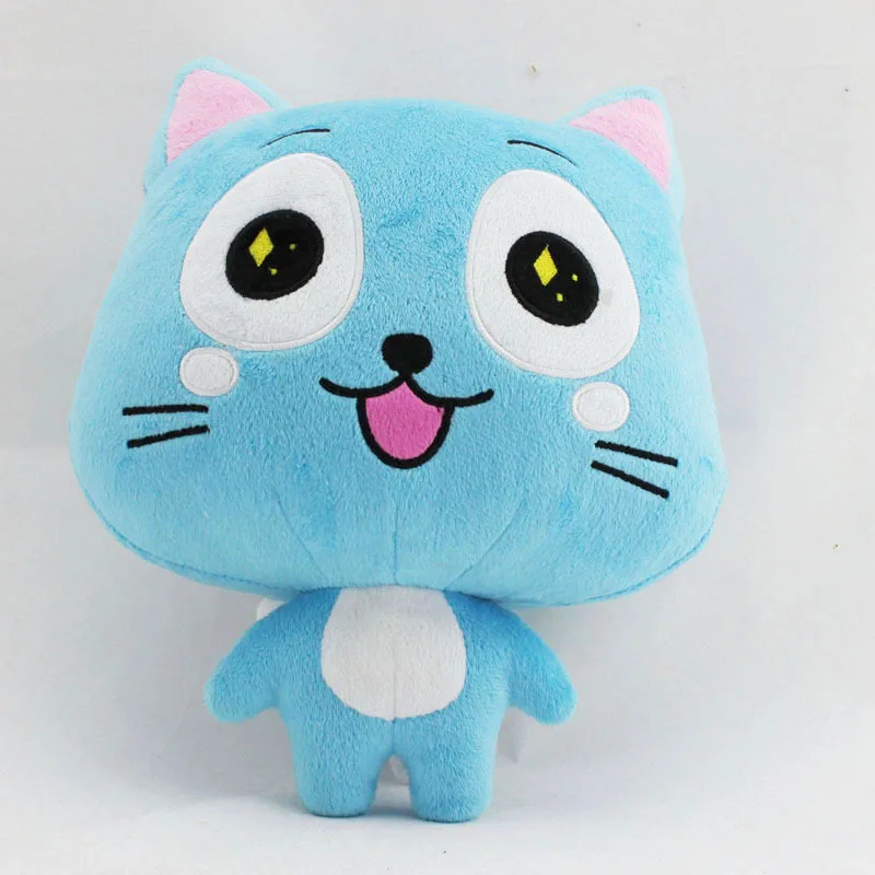 Fairy Tail Laimingas, 30-50cm Japonų Anime Pliušinis Žaislas Blue Laimingas Katė Pliušinis Minkštas Lėlės Gyvūnų Įdaryti Žaislas Kūdikiui Vaikas, Gimtadienio Dovanos