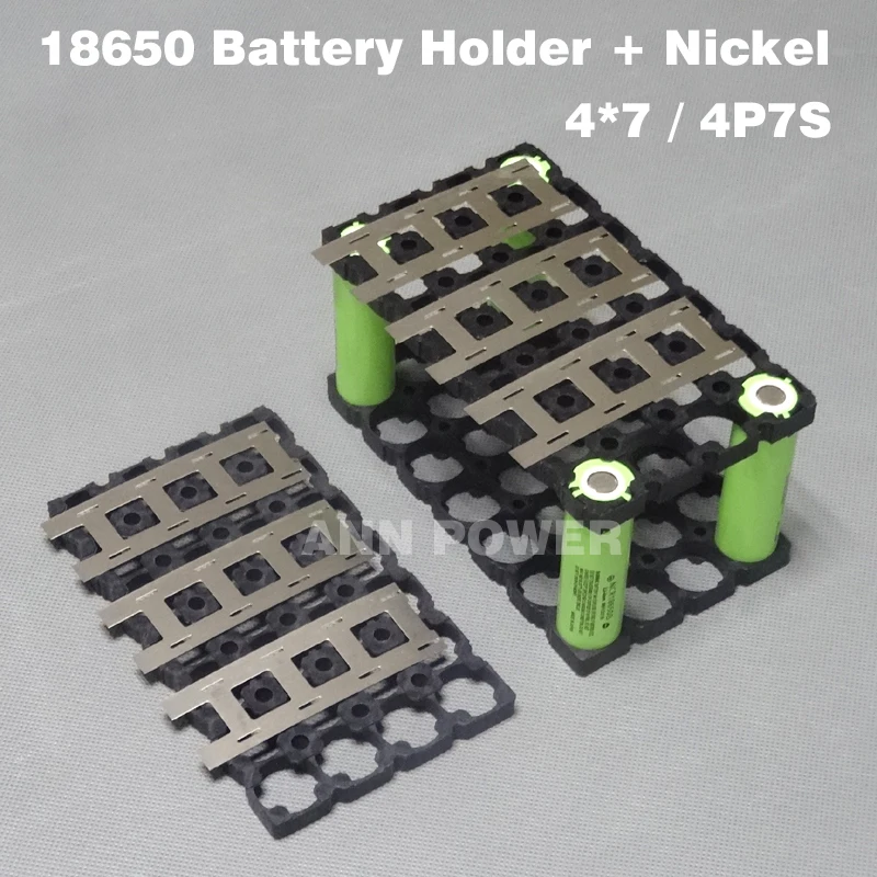 Nemokamas Pristatymas 4P7S 18650 baterijos laikiklis + 4P2S Nikelio juostos 24V ličio jonų baterijos, 4*7holder ir 4*2 nikelio diržas