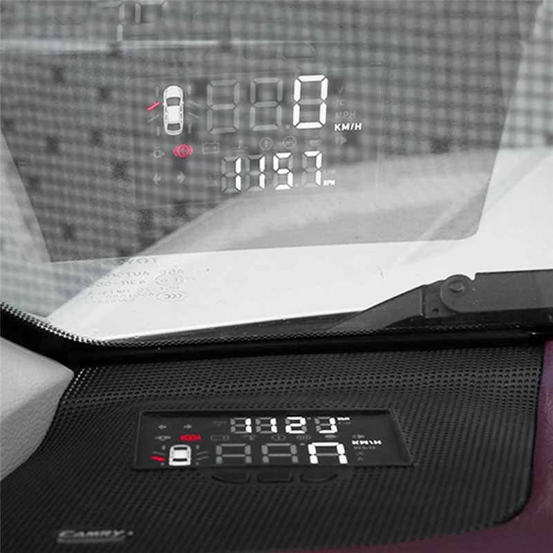 CARMANGO HUD Head-Up Display Automobilio greičio viršijimo Įspėjimo prekinis, galinis Stiklo Projektorius Signalizacijos Sistemos Toyota Land Cruiser 200 2016-2018