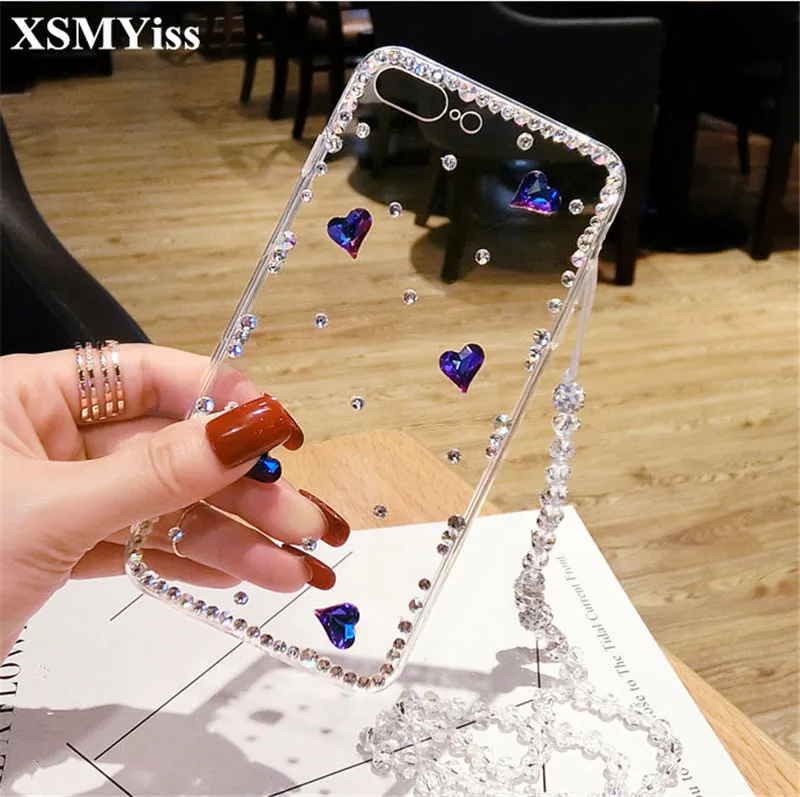 XSMYiss 3D Prabanga Bling Krištolas kalnų krištolas Atvejais, Samsung S6 S7 S8 S9 S10 PLIUS S10 Lite Note5 8 9 Diamond Padengti