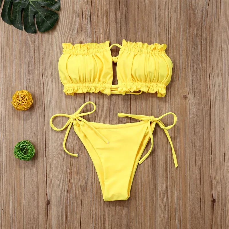Micro Seksualių Moterų Bikinis Nustatyti 2020 m. Mujer Bandeau maudymosi kostiumėlį, Maudymosi Kostiumą, Push up Dviejų dalių Moterų maudymosi Kostiumėliai, Biquini Paplūdimio Bikini