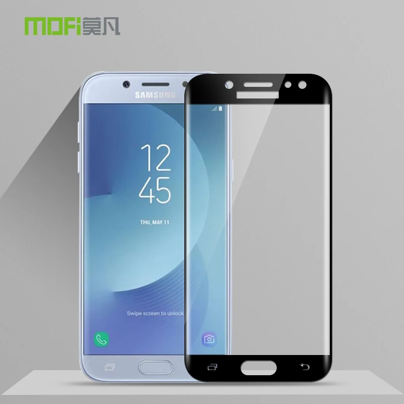 Samsung Galaxy J7 2017 Grūdintas Stiklas Originalus MOFi 3D Išlenkti Visiškai Padengti Apsaugine Plėvele, Skirta 