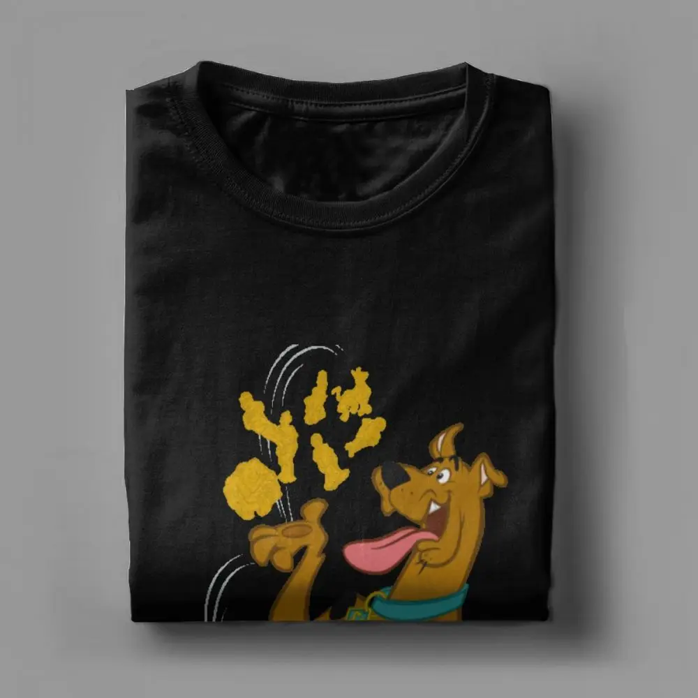 Naujovė Scooby Doo Užkandžių T-Shirt Vyrai Apvalios Apykaklės Priemoka Medvilnės Marškinėliai Trumpomis Rankovėmis Trišakiai Plius Dydis Drabužiai