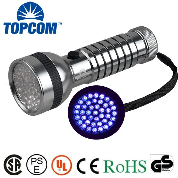 TopCom 41 LED Profesionalių UV Tikrinimo Žibintuvėlis 380nm Ultravioletinės Spektro 380nm ir 395nm Super Šviesus