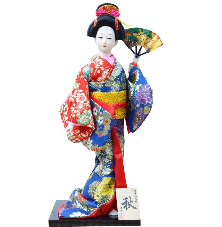 30cm Japonijos Puikus Geiša Figūrėlės Lėlės su Gražus Kimono Naujas Namas Biuro Apdailos Miniatiūros Gimtadienio Dovana ZL211