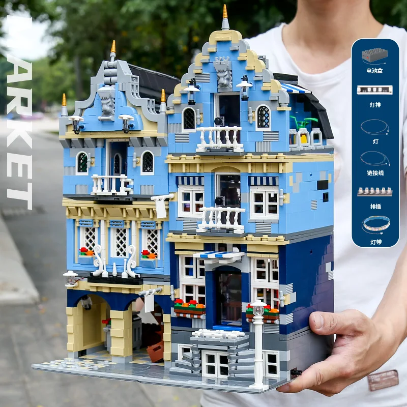 Pelėsių Karalius 16020 SS Gamykloje Miesto Gatvėje Europos Rinkos Modelis, kuris Suderinamas 10190 Pastato Žaislai Švietimo Blokai Vaikai