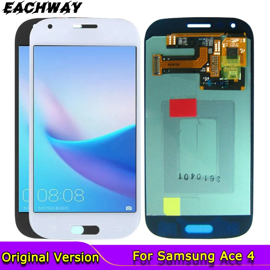 Super Amoled skystųjų kristalų (LCD Samsung Galaxy Ace 4 LCD SM-G357 G357FZ Ekranas Ace4 Jutiklinis Ekranas skaitmeninis keitiklis Surinkimo SAMSUNG LCD G357