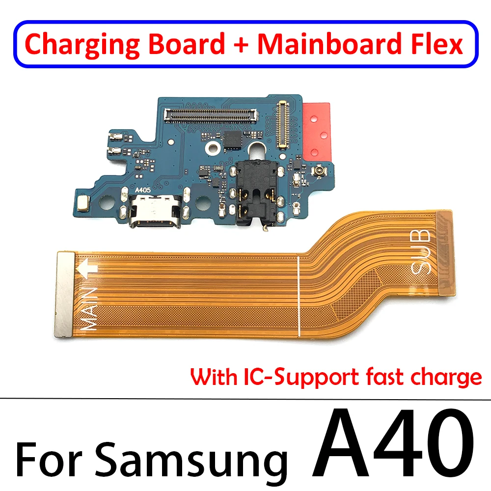 20Pcs USB Įkrovimo lizdas Įkroviklis Valdybos + Pagrindinė plokštė pagrindinė Plokštė Flex Kabelis Samsung Galaxy A10 A20 A30 A40 A50 A60 A70 A80