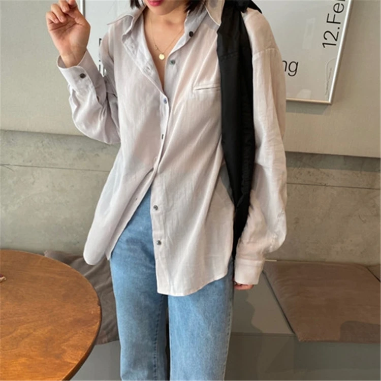 Colorfaith Naujų 2020 m. Moteris Rudens-Žiemos Palaidinės, Marškinėliai Mygtukai Mados Atsitiktinis Derliaus Negabaritinių Laukinių Office Lady Viršūnes BL2955