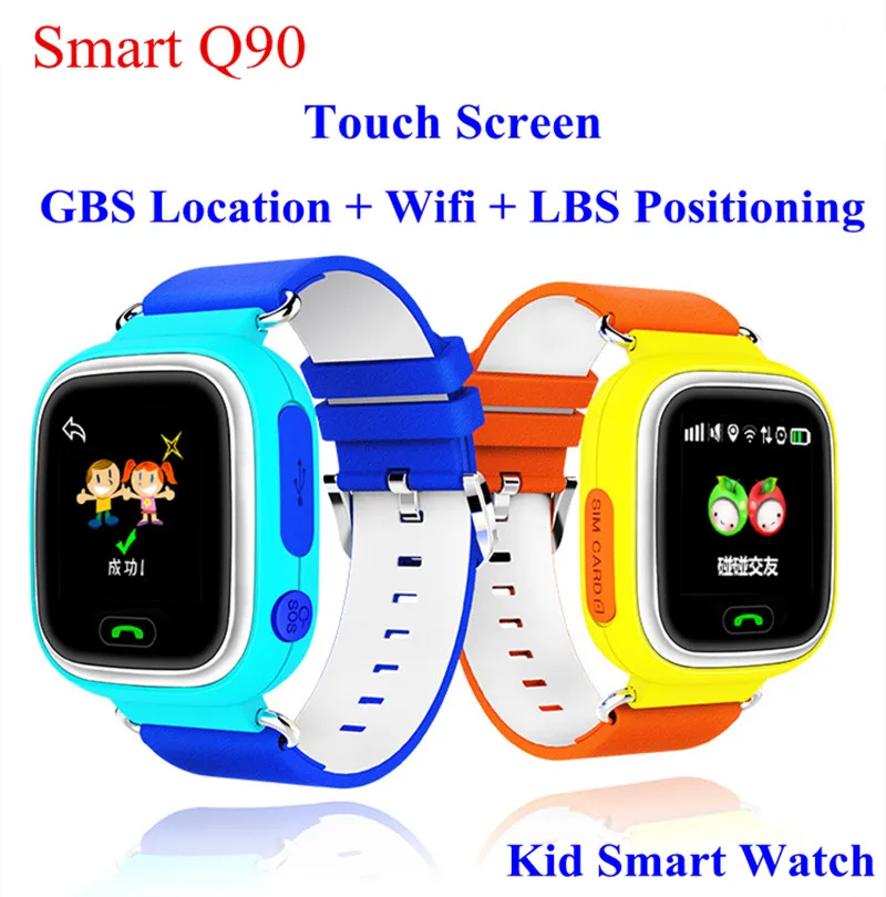 Q90 GPS Sekimo žiūrėti Touch Ekraną, WIFI, GPS vieta Žiūrėti Vaikai 