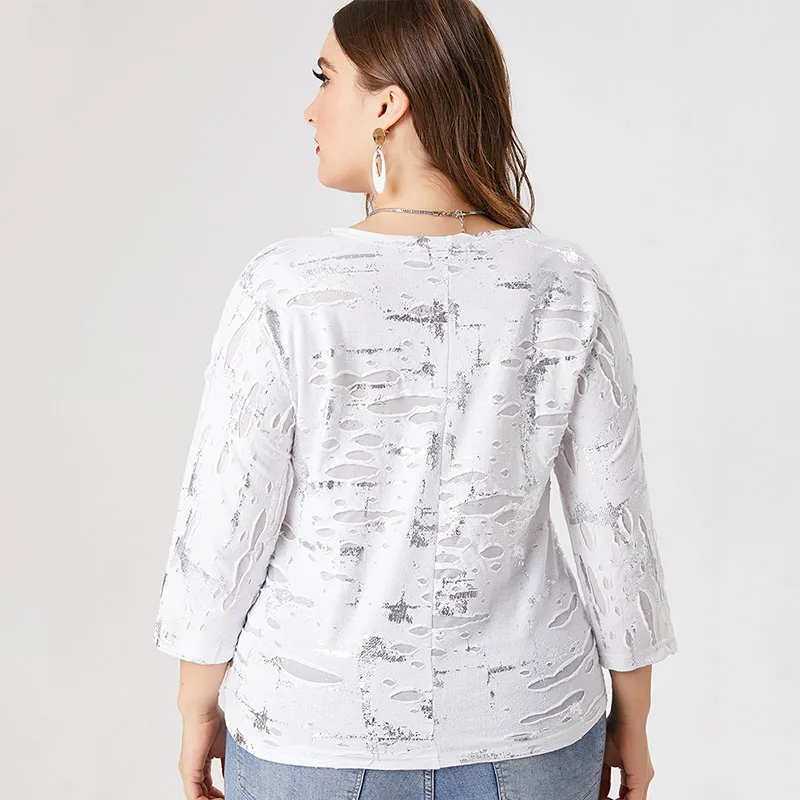 2020 m. Rudenį Moterų Ilgas rankovėmis marškinėliai Moteriški Retro Mados elegantiškas mama drabužiai Plius Dydis ponios Viršų