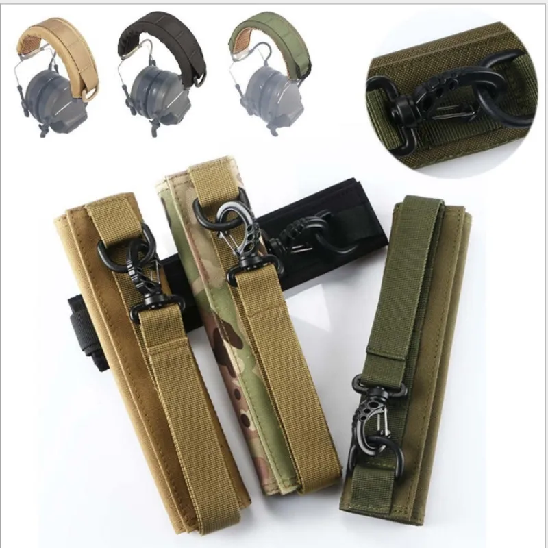 Lauko Modulinės Rankų įrangą Padengti Molle Lankelis Bendrosios Taktinės Earmuffs Mikrofonas Medžioklės Šaudymo Ausinių Dangtis