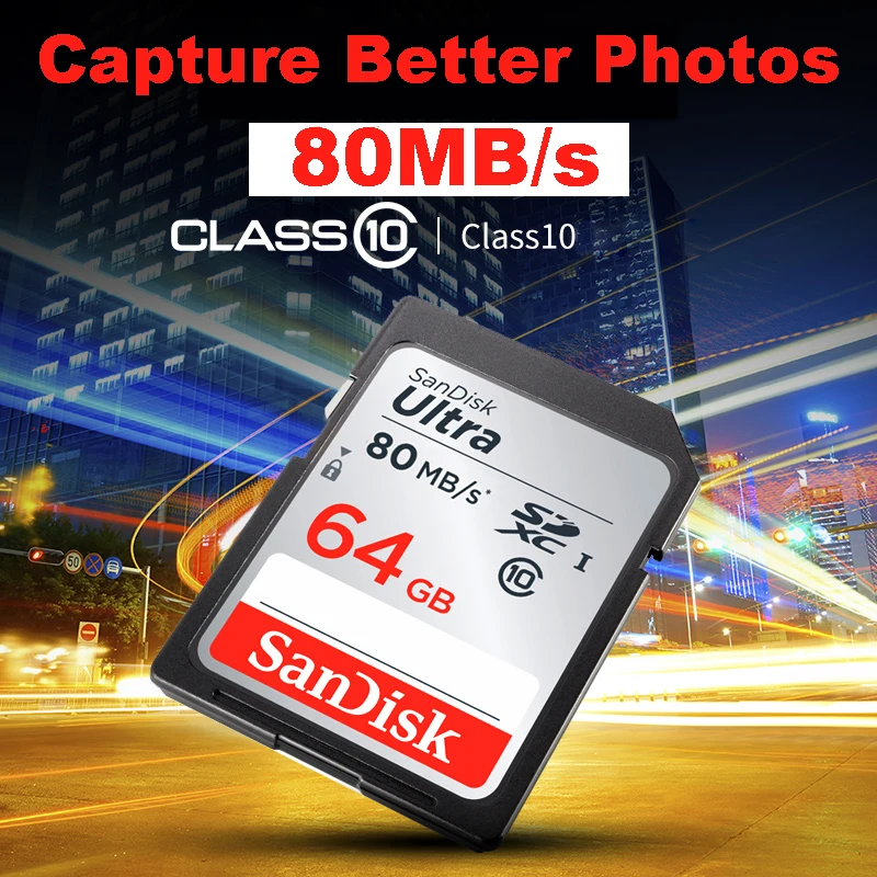 SanDisk SDXC 64gb SD Kortelę UHS-I Atminties Kortelės sd kortelės Cartao Memoria de 64 gb 