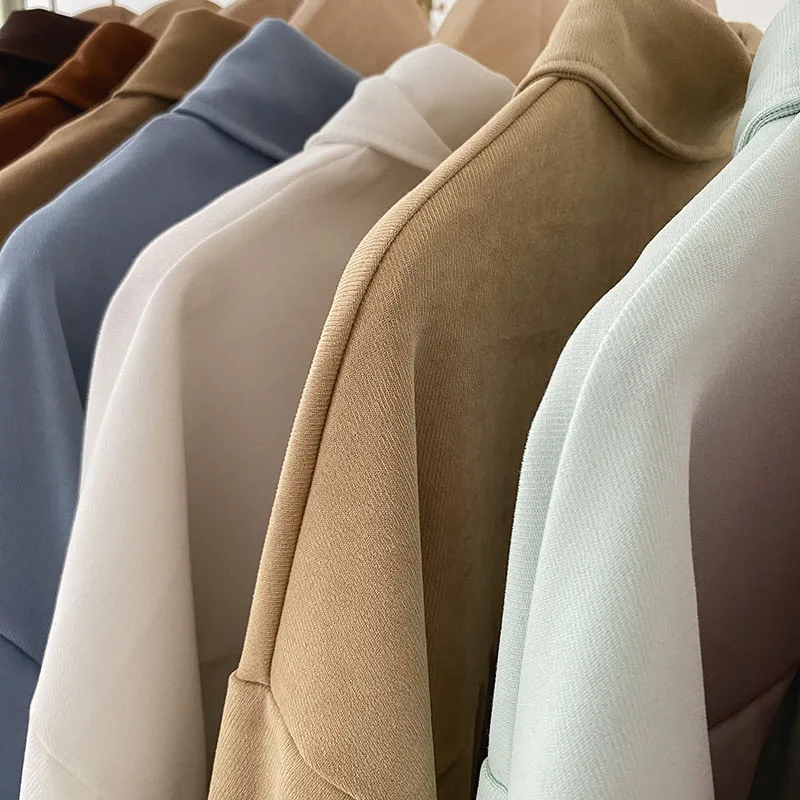 Mooirue Žiemos 2020 moteriški Marškinėliai Palaidinė korėjos Stiliaus Baltos spalvos Marškinėliai ilgomis Rankovėmis Pavasario Vaikino Marškiniai 12 Spalvų