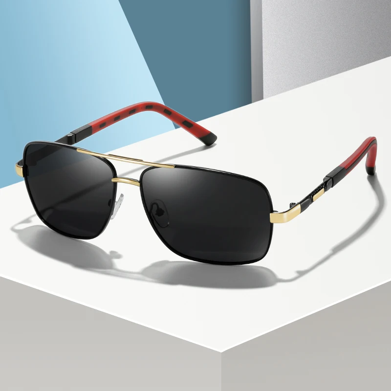 Prekės ženklo Dizainas Poliarizuoti Akiniai nuo saulės Vyrams Aikštėje Metalo Rėmas Sunglass Vyrų Vairavimo Saulės Akiniai UV400 Atspalvių gafas de sol