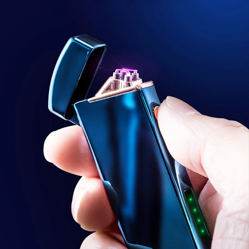 Plazmos USB lengvesni Už Cigarečių Rūkymas Su Dvigubo Kampo Vėjo Elektroninių Lengvesni Įkraunama Nemokama Lazerio Pavadinimas
